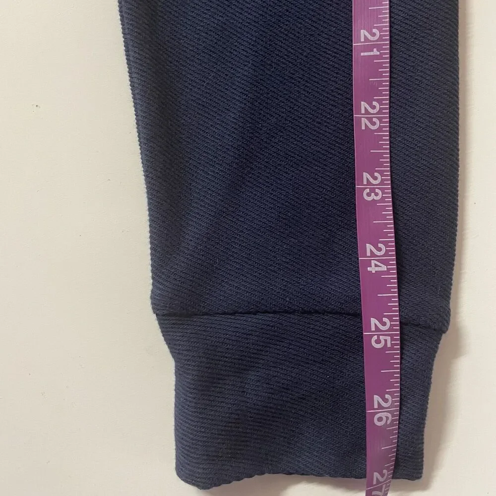 TD Thomas Dean Men's Navy Blue Quarter Zip Pullover Sweater Size M GUC